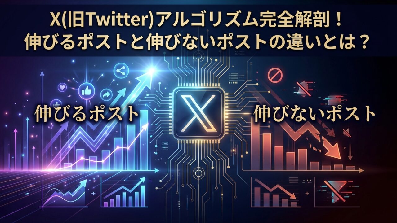 X(旧Twitter)のアルゴリズム完全解剖！伸びるポストと伸びないポストの違いとは？